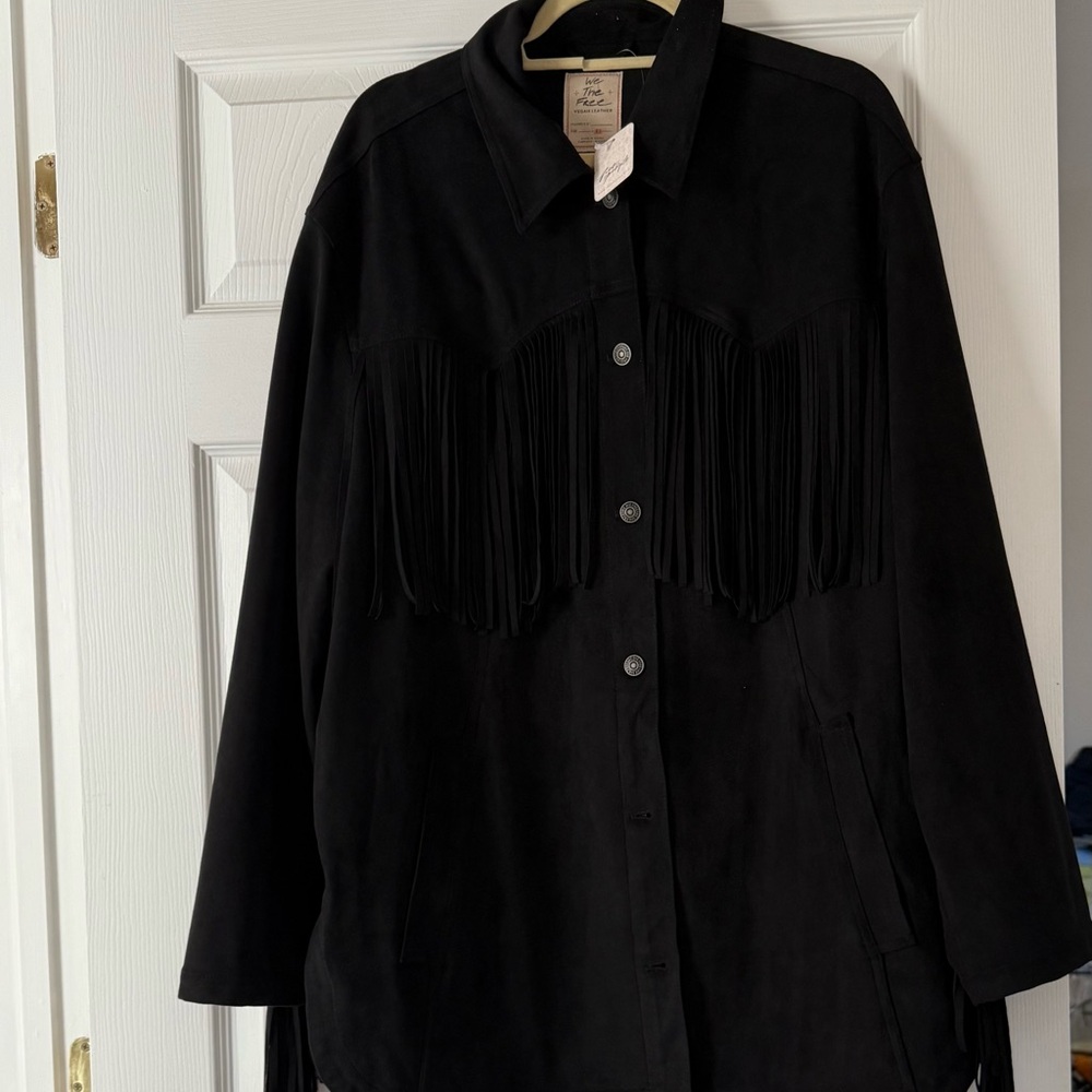 We The Free Fringe Out Vegan Suede Jacket